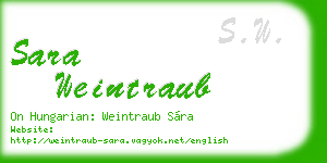 sara weintraub business card