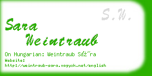 sara weintraub business card